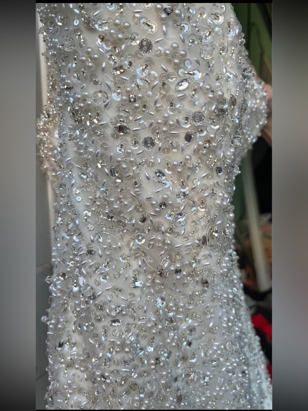 Mori Lee by Madeline Gardner wedding dress with matching Vail - Picture 7 of 10